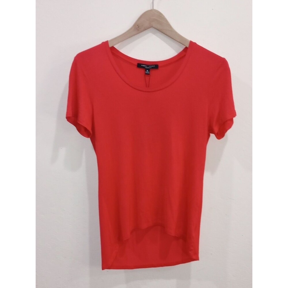 Romeo & Juliet Couture Coral Red High-low Blouse, Size M - New! $65